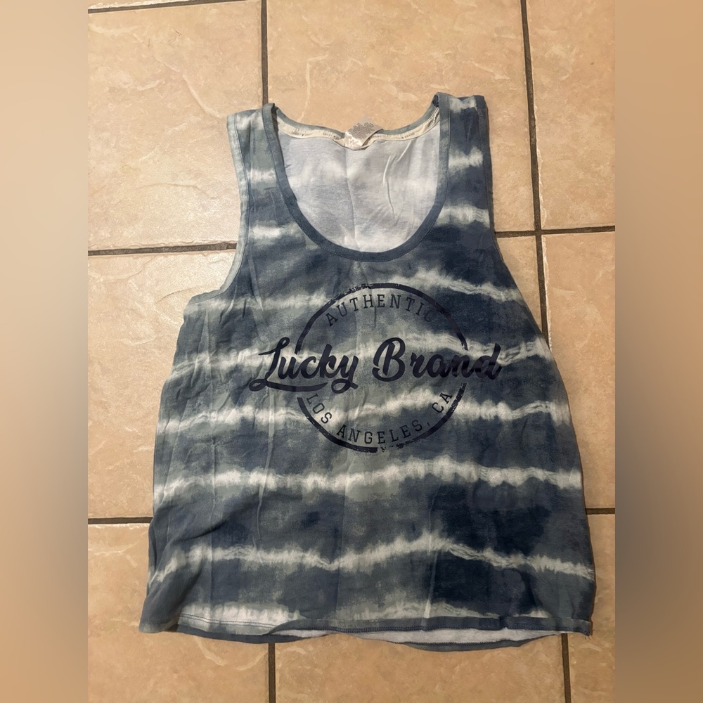 🔥10/$20Lucky Brand Blue Tie-Dye Tank Top